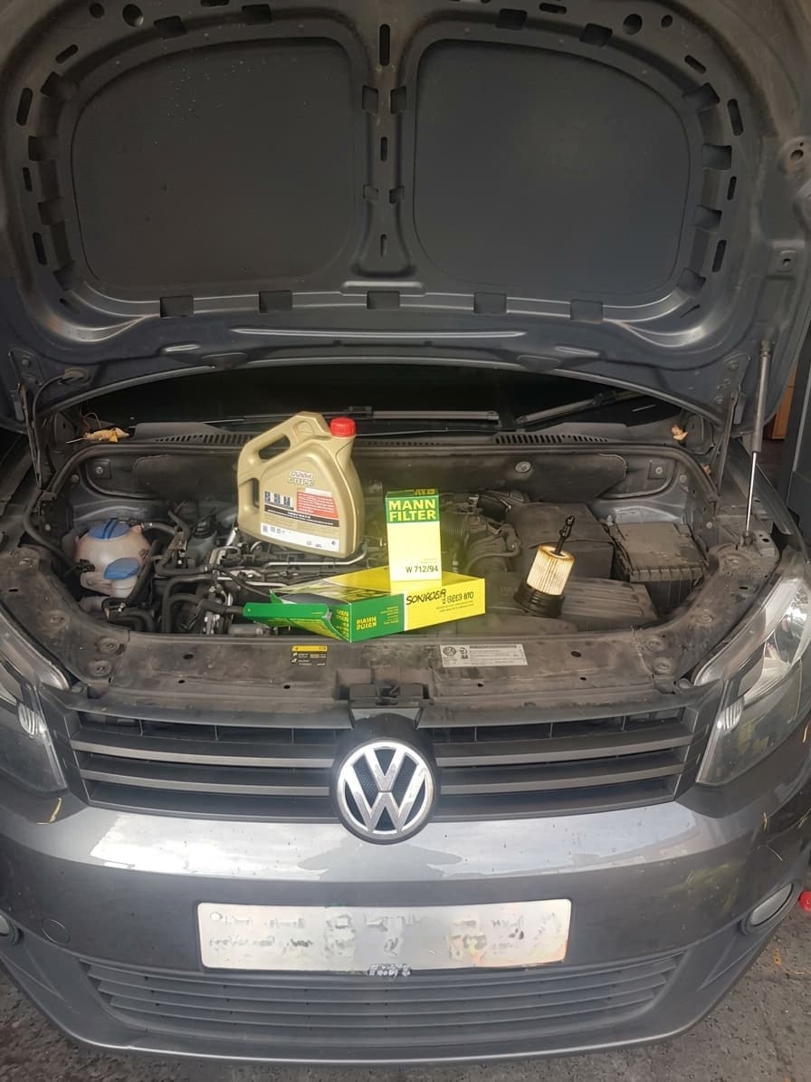Mechanic working on a car