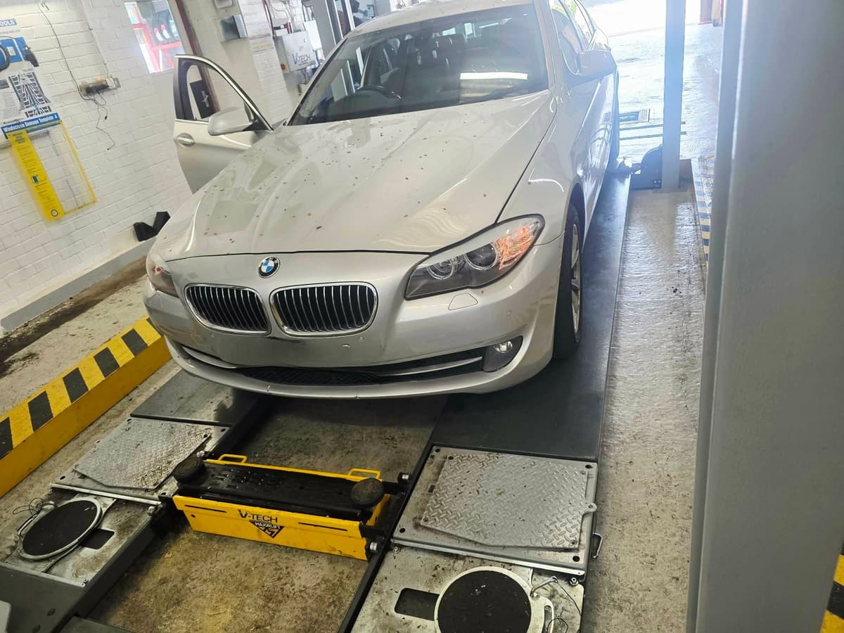 Mechanic working on a car